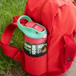 Borraccia personalizzata trasparente o termica senza BPA, con cannuccia, personaggio animato e nome - Regalo per ritorno a scuola per bambini