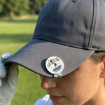 Personalised 3D-Effect Artwork Photo Golf Ball Marker Magnetic Hat Clip with Name Golf Accessory Birthday Gift for Golf Player