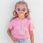 Personalised Pink Glitter Bow Grade Kid T-shirt Sweatshirt Hoodie with Name Birthday First Day of School Gift for Kids Girls