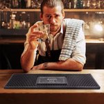 Alfombrilla de bar personalizada de goma antideslizante con texto para decoración de bar regalo de cumpleaños para camareros y recién casados
