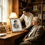 Tableau sur toile personnalisé avec photo et texte - Effet aquarelle - Cadeau anniversaire de mariage