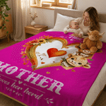 Personalized Multicolor Heart 1-8 Highland Cows Soft Throw Blanket with Name Home Decor Birthday Gift for Mom Grandma