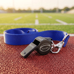 Personalised Sports Theme Engraved Name Logo Stainless Steel Whistle with Lanyard Graduation Appreciation Gift for Coach PE Teacher