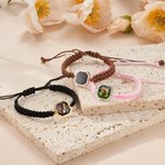 A Love Only Your Warmth Can Reveal - Personalized Adjustable Hidden Heat-activated Photo Braided Bracelet