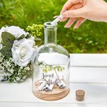 Botella de cristal personalizada con nombres de pareja mensaje en botella y tarjeta regalo de boda y decoración para novios y parejas