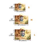 Personalised Western Cowboy Style Pet Photo Soft Hooded Blanket with Name Home Decor Birthday Gift for Family Kid Pet Lover