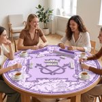 Henkilökohtainen chinoiserie-tyylinen bambupagoda-kuvioinen, kukkakuviollinen, luistamaton mahjong-matto, jossa on kirjaimia ja säilytyspussi – pelitarvike ja syntymäpäivälahja mahjong-harrastajalle