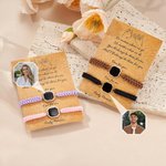 A Love Only Your Warmth Can Reveal - Personalized Adjustable Hidden Heat-activated Photo Braided Bracelet