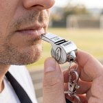 Personalised Sports Theme Engraved Name Logo Stainless Steel Whistle with Lanyard Graduation Appreciation Gift for Coach PE Teacher