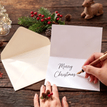 Personalised Christmas Theme Photo Greeting Card with Name Text Christmas Gift for Family Friend