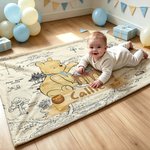 Personalized Classic Winnie the Pooh Map Soft Throw Blanket with Name Home Decor Birthday Gift for Kid