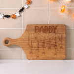 Personalized Halloween Theme Spider Web Cutting Board with Grip and Engraved Name Housewarming Halloween Gift for Family