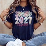 Personalized Coquette Bow Senior Soft T-shirt Sweatshirt Hoodie with Name and Year Graduation Senior Night Gift for Graduates Senior