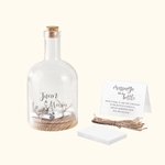 Botella de cristal personalizada con nombres de pareja mensaje en botella y tarjeta regalo de boda y decoración para novios y parejas