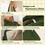 Borsa tote in velluto a coste personalizzata, con fiore di nascita, personaggio che legge e nome - Regalo di compleanno per amanti di libri