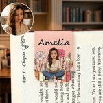 Personalised Cartoon Character Magnetic PU Leather Bookmark Clip with Photo and Name Back to School Birthday Gift for Book Lover Educator