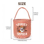 Personalised Halloween Theme Design Trick or Treat Checkered Sweets Bucket Bag with Name Halloween Party Gift for Kids