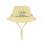Personalized Summer Theme Gingham Toddler Baby Bucket Hat Sun Hat with Monogram and Name Beach Vacation Gift for Boys Girls