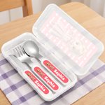 Custom Cute Cartoon Photo Kid Fork Spoon Knife 3 Pcs Cutlery Set | Safe Stainless Steel, Birthday Gift for Boys Girls
