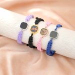 A Love Only Your Warmth Can Reveal - Personalized Adjustable Hidden Heat-activated Photo Braided Bracelet
