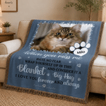 Personalized Picture Frame Pet Photo Tassel Soft Throw Blanket with Name Home Decor Memorial Sympathy Loss of Pet Gift for Pet Owner Lover