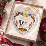 Personalised First Christmas Wedding Gown Suit Design Heart-Shaped Ornament with Name and Year Tree Decor Christmas Gift for Newlyweds Couple