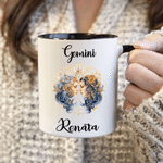 Personalised Astrology Zodiac Constellation Ceramic Mug with Name Birthday Gift for Women Men Zodiac Lover