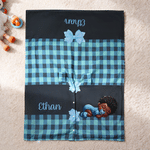 Personalised Cute Black Baby Bow Checkered Baby Car Seat Canopy with Name Privacy-Protective Outdoor Accessory Birthday Gift for Babies Newborns