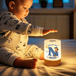 Personalized Figurine-Inspired 3D-Style Artwork Touch USB Rechargeable Night Light with Initial & Name Bedroom Decor Birthday Gift for Boys Girls