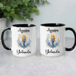 Personalised Astrology Zodiac Constellation Ceramic Mug with Name Birthday Gift for Women Men Zodiac Lover
