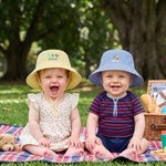 Personalized Summer Theme Gingham Toddler Baby Bucket Hat Sun Hat with Monogram and Name Beach Vacation Gift for Boys Girls