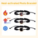 A Love Only Your Warmth Can Reveal - Personalized Adjustable Hidden Heat-activated Photo Braided Bracelet