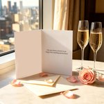 Personalized Vinyl Record Song Lyric Folded Greeting Card with Envelope and Text Wedding Anniversary Birthday Gift for Couple