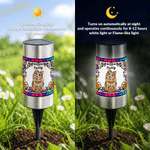 Personalised Colourful Skull Floral Pet Photo Solar Garden Light with Name Garden Decor Day of the Dead Halloween Gift for Dog Cat Owners