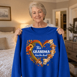 Personalised Heart‑Shaped Highland Cow Soft T‑shirt Sweatshirt with Name and Nickname Birthday Family Party Gift for Family Members