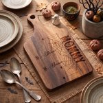Personalized Halloween Theme Spider Web Cutting Board with Grip and Engraved Name Housewarming Halloween Gift for Family