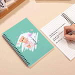 Personalized Multicolor Ballet Bear Birth Flower Notebook with Name and 60 Lined Pages Christmas Birthday Gift for Ballet Lovers