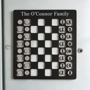 Juego de ajedrez magnético de madera personalizado con texto. Decoración de oficina. Para viajes, noches de juegos en familia, cumpleaños y Navidad. Regalo ideal para los amantes del ajedrez.