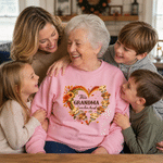 Personalised Heart‑Shaped Highland Cow Soft T‑shirt Sweatshirt with Name and Nickname Birthday Family Party Gift for Family Members