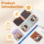 Personalised Cartoon Character Magnetic PU Leather Bookmark Clip with Photo and Name Back to School Birthday Gift for Book Lover Educator