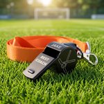 Personalised Sports Theme Engraved Name Logo Stainless Steel Whistle with Lanyard Graduation Appreciation Gift for Coach PE Teacher