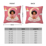Personalised Cute Picture Book Style Photo Soft Cushion Cover with Name Room Decor Birthday Anniversary Gift for Kids