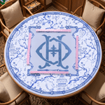 Henkilökohtainen chinoiserie-tyylinen bambupagoda-kuvioinen, kukkakuviollinen, luistamaton mahjong-matto, jossa on kirjaimia ja säilytyspussi – pelitarvike ja syntymäpäivälahja mahjong-harrastajalle