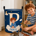 Personalised Cartoon Storybook Character Large Capacity Laundry Storage Basket with Photo and Name Daily Household Birthday Gift for Boys Girls