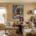 Personalized Pop Art Style Pet Canvas Print with Photo and Name Wall Decor Ship from USA Daily Use Birthday Gift for Pet Lovers Pet Owners