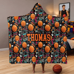 Personalised Baseball Basketball Soft Hooded Blanket with Name Home Decor Game Day Team Gift for Sports Lover