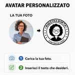 Timbro autoinchiostrante personalizzato, con ritratto in stile cartone animato, titolo, cognome e testo - Regalo di ringraziamento per insegnanti