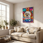 Personalized Pop Art Style Pet Canvas Print with Photo and Name Wall Decor Ship from USA Daily Use Birthday Gift for Pet Lovers Pet Owners