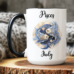 Personalised Astrology Zodiac Constellation Ceramic Mug with Name Birthday Gift for Women Men Zodiac Lover