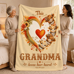 Personalized Multicolor Heart 1-8 Highland Cows Soft Throw Blanket with Name Home Decor Birthday Gift for Mom Grandma